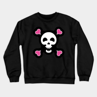 Skull with hearts Crewneck Sweatshirt